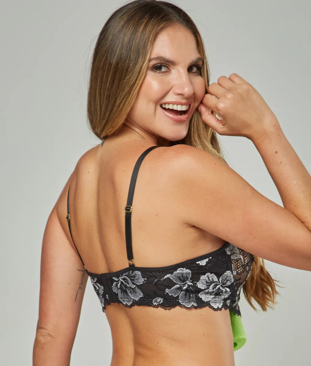 FML30031 FemmeBasics Midnight Lovestruck Lace Brasiere